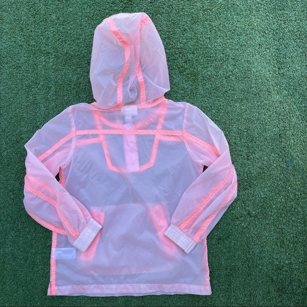Cat & Jack Pink Trim Translucent Kids Raincoat